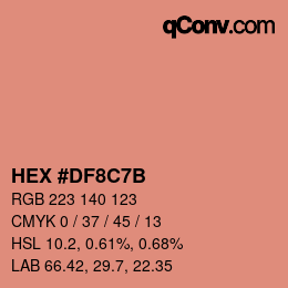 Farbcode: HEX #DF8C7B | qconv.com