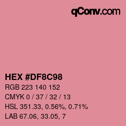 Color code: HEX #DF8C98 | qconv.com