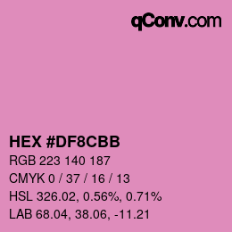 Color code: HEX #DF8CBB | qconv.com