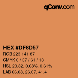Color code: HEX #DF8D57 | qconv.com