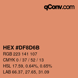 Color code: HEX #DF8D6B | qconv.com