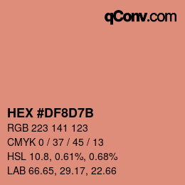 カラーコード: HEX #DF8D7B | qconv.com