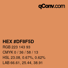 カラーコード: HEX #DF8F5D | qconv.com