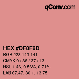Color code: HEX #DF8F8D | qconv.com