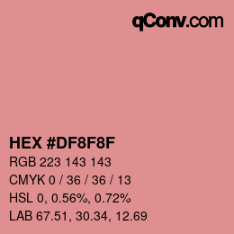 Color code: HEX #DF8F8F | qconv.com