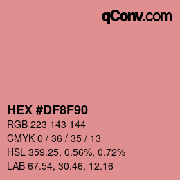 Color code: HEX #DF8F90 | qconv.com