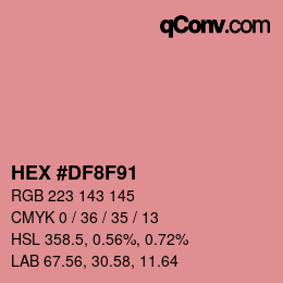 Color code: HEX #DF8F91 | qconv.com
