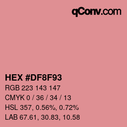 Color code: HEX #DF8F93 | qconv.com
