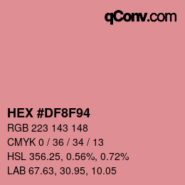 Color code: HEX #DF8F94 | qconv.com