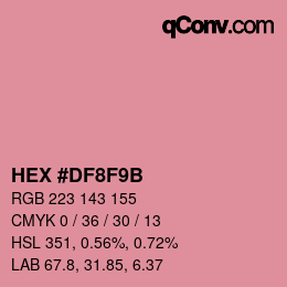 Color code: HEX #DF8F9B | qconv.com