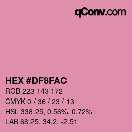 Color code: HEX #DF8FAC | qconv.com