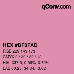 カラーコード: HEX #DF8FAD | qconv.com