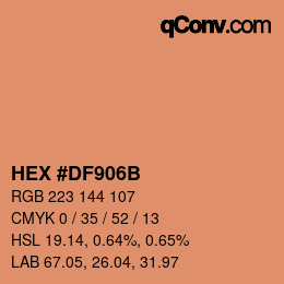 Color code: HEX #DF906B | qconv.com