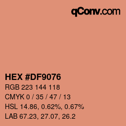 Color code: HEX #DF9076 | qconv.com