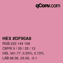 Color code: HEX #DF90A8 | qconv.com