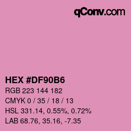 Color code: HEX #DF90B6 | qconv.com