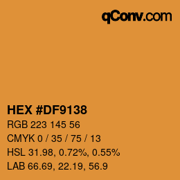 Color code: HEX #DF9138 | qconv.com