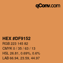 Color code: HEX #DF9152 | qconv.com