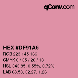 Color code: HEX #DF91A6 | qconv.com
