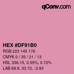 Color code: HEX #DF91B0 | qconv.com