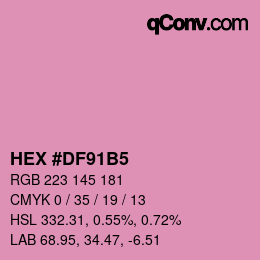 颜色代码: HEX #DF91B5 | qconv.com