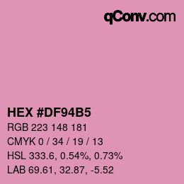 Color code: HEX #DF94B5 | qconv.com