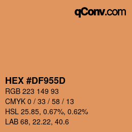 カラーコード: HEX #DF955D | qconv.com