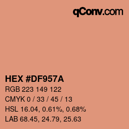 Color code: HEX #DF957A | qconv.com