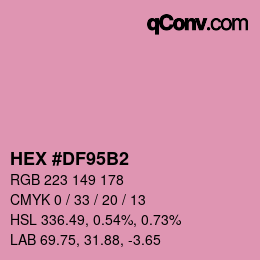 Color code: HEX #DF95B2 | qconv.com