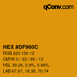 Color code: HEX #DF960C | qconv.com