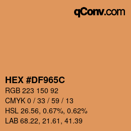 Color code: HEX #DF965C | qconv.com
