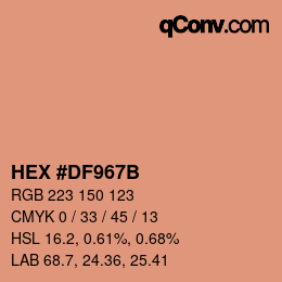 Color code: HEX #DF967B | qconv.com