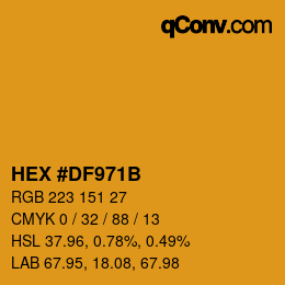 Código de color: HEX #DF971B | qconv.com