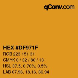 Color code: HEX #DF971F | qconv.com