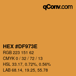 Color code: HEX #DF973E | qconv.com