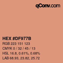 Color code: HEX #DF977B | qconv.com
