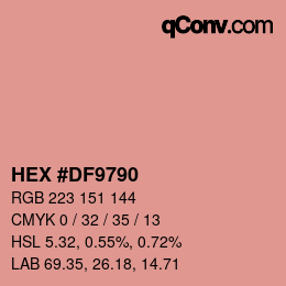 Color code: HEX #DF9790 | qconv.com