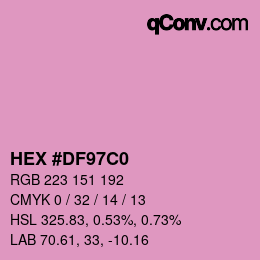 Color code: HEX #DF97C0 | qconv.com