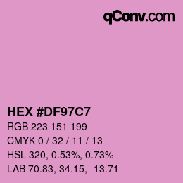 Color code: HEX #DF97C7 | qconv.com