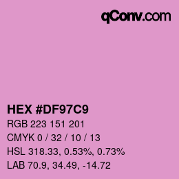 Color code: HEX #DF97C9 | qconv.com