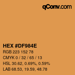 Farbcode: HEX #DF984E | qconv.com