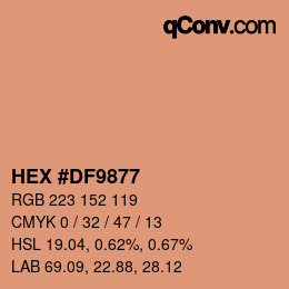 Color code: HEX #DF9877 | qconv.com