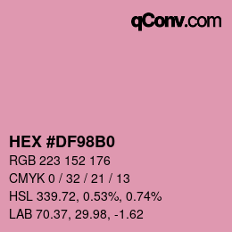 Color code: HEX #DF98B0 | qconv.com