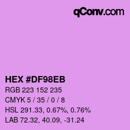 Color code: HEX #DF98EB | qconv.com