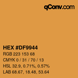 Color code: HEX #DF9944 | qconv.com