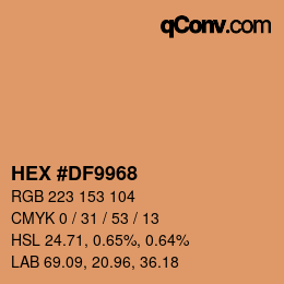 カラーコード: HEX #DF9968 | qconv.com