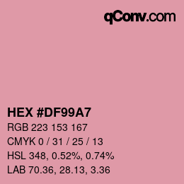 Color code: HEX #DF99A7 | qconv.com