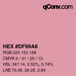 Color code: HEX #DF99A8 | qconv.com