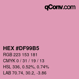 カラーコード: HEX #DF99B5 | qconv.com