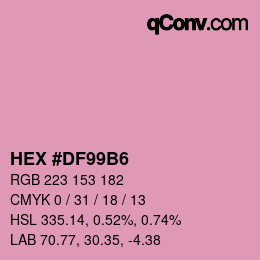 カラーコード: HEX #DF99B6 | qconv.com